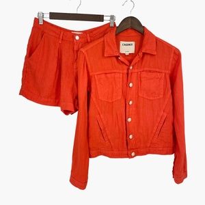 L'Agence Orange‎ Linen Celine Jacket and Zahari Set